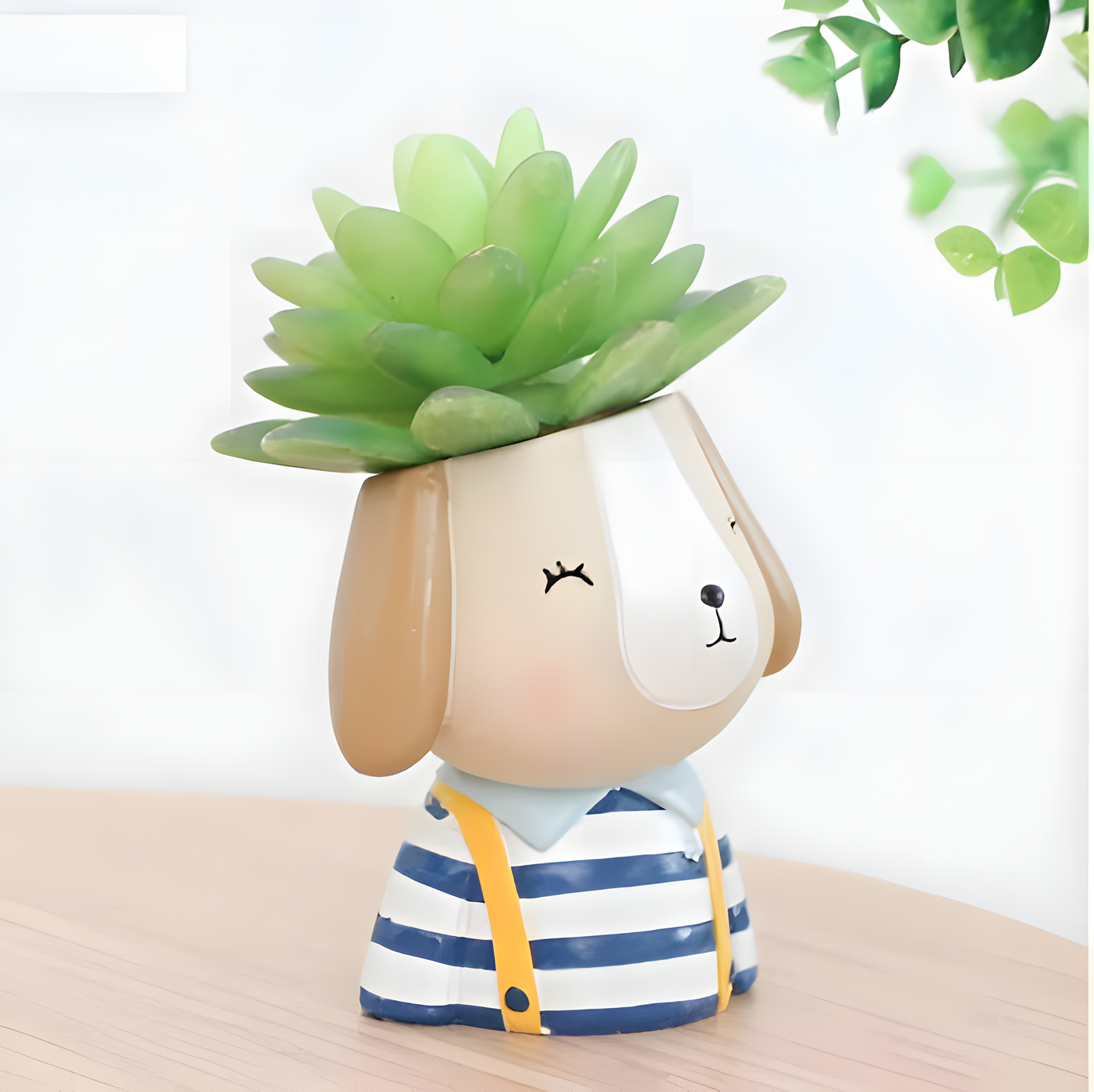 Cute Dog Face Resin Succulent Pot