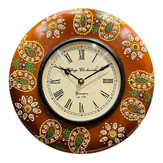 metal wall clock round