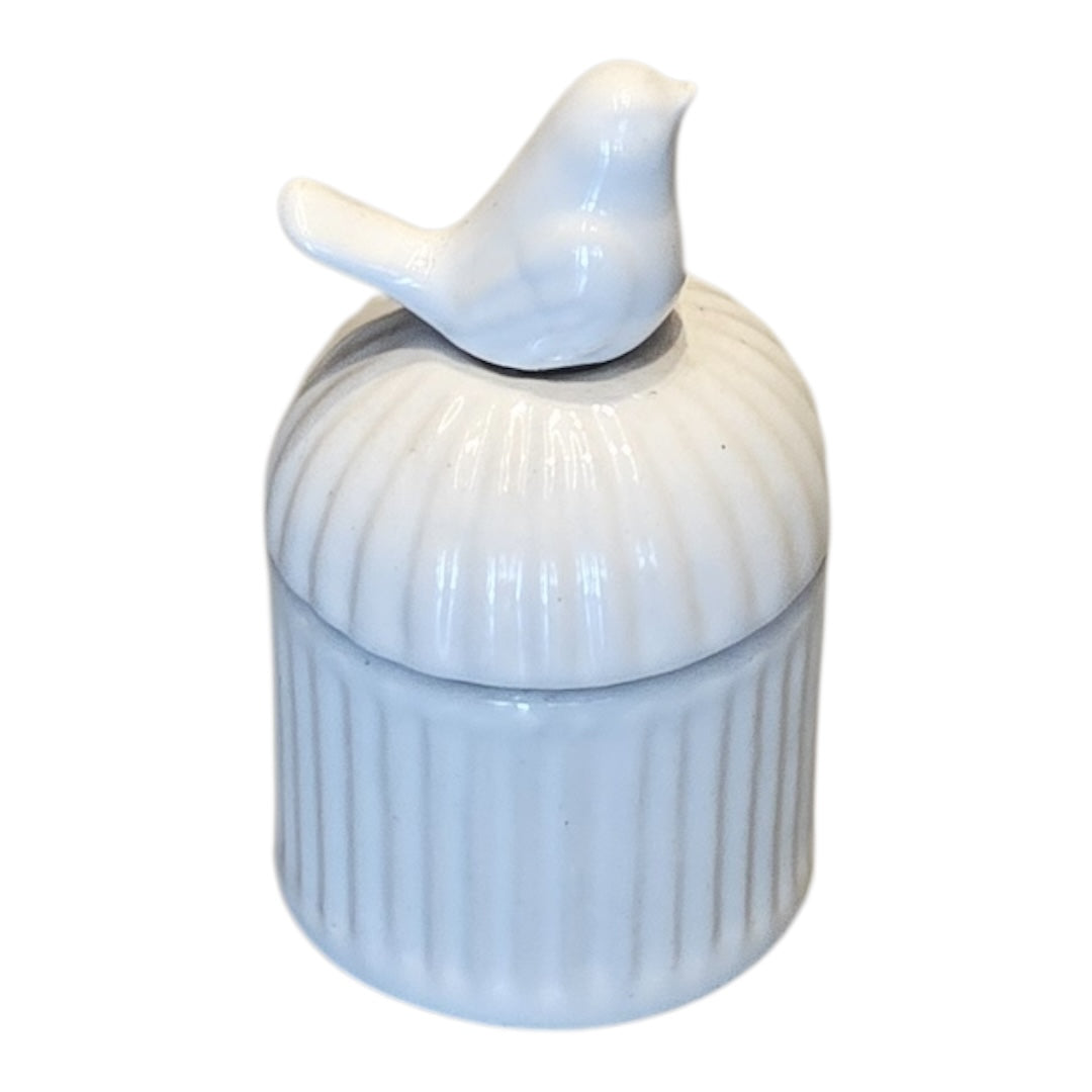 ceramic bird container