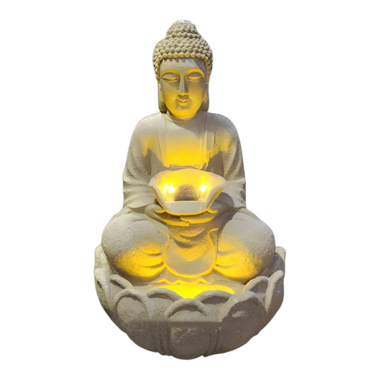fountain buddha lotus 2 ft