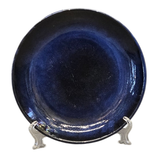 ceramic glossy blue plate