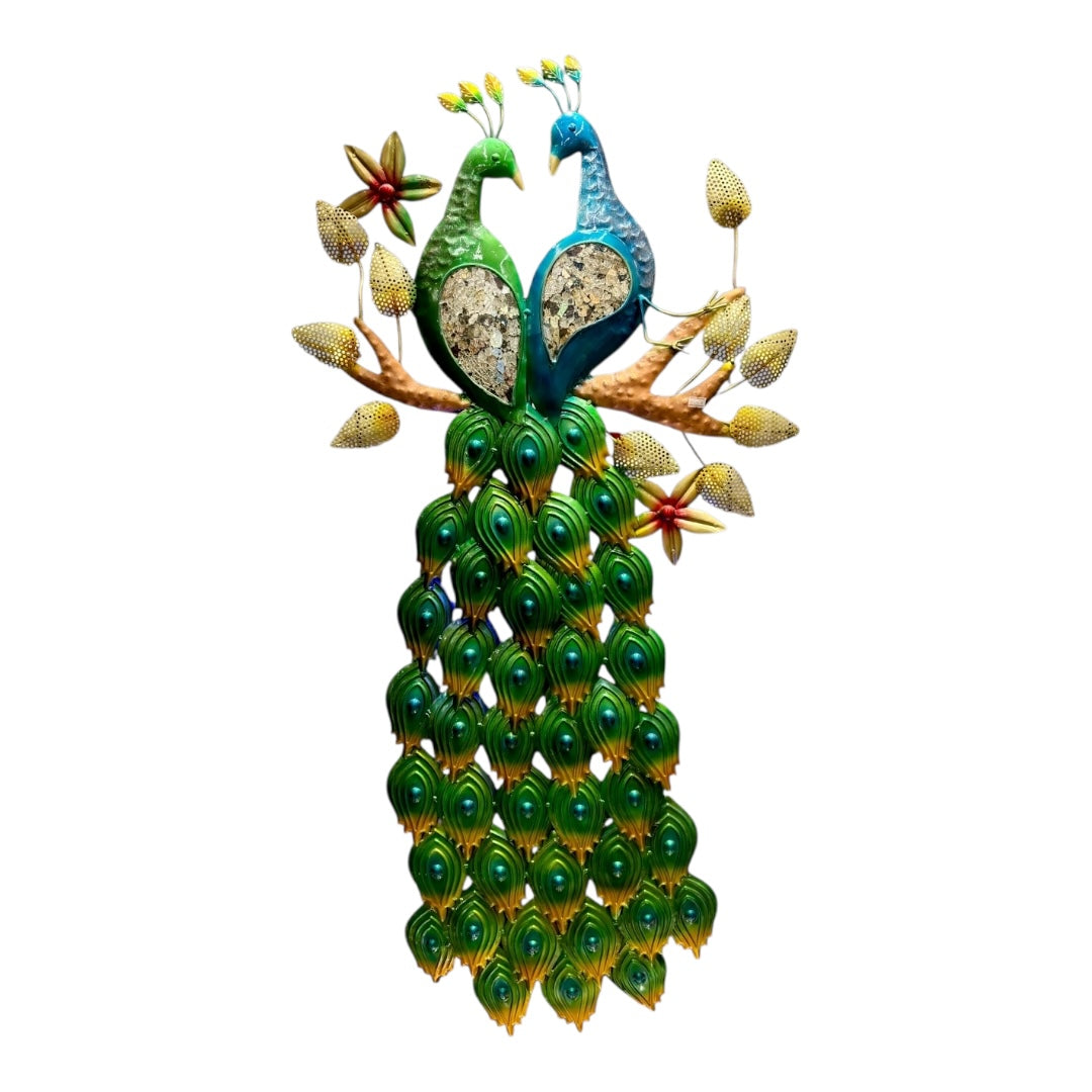 Peacock Pair Wall Sculpture