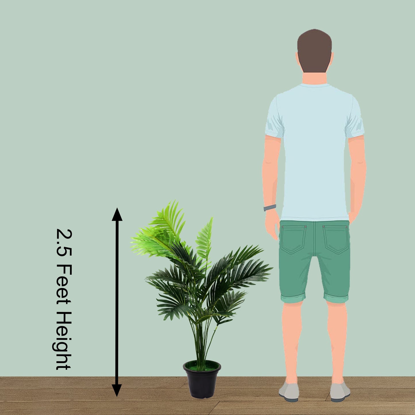 Artificial Faux Palm Plant 2.5 ft