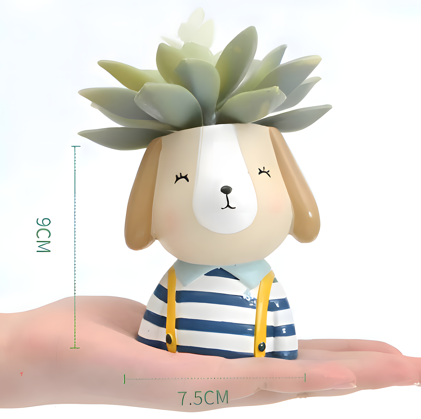 Cute Dog Face Resin Succulent Pot