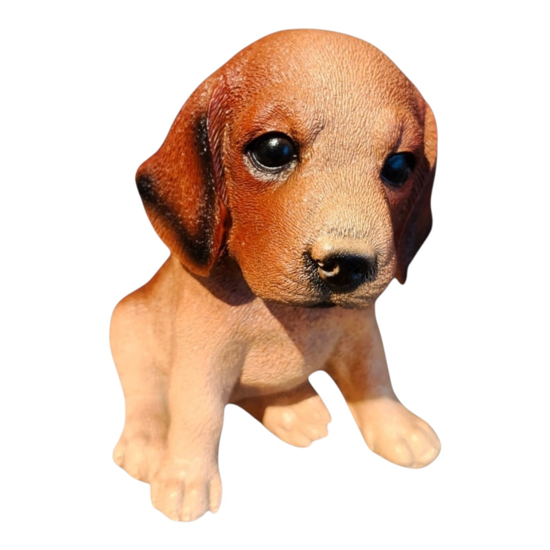 Adorable Lifelike Puppy Figurine