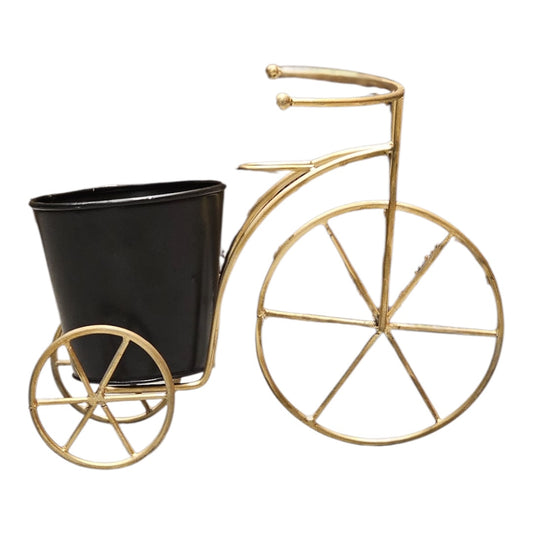 Whimsical Gold Bicycle Planter