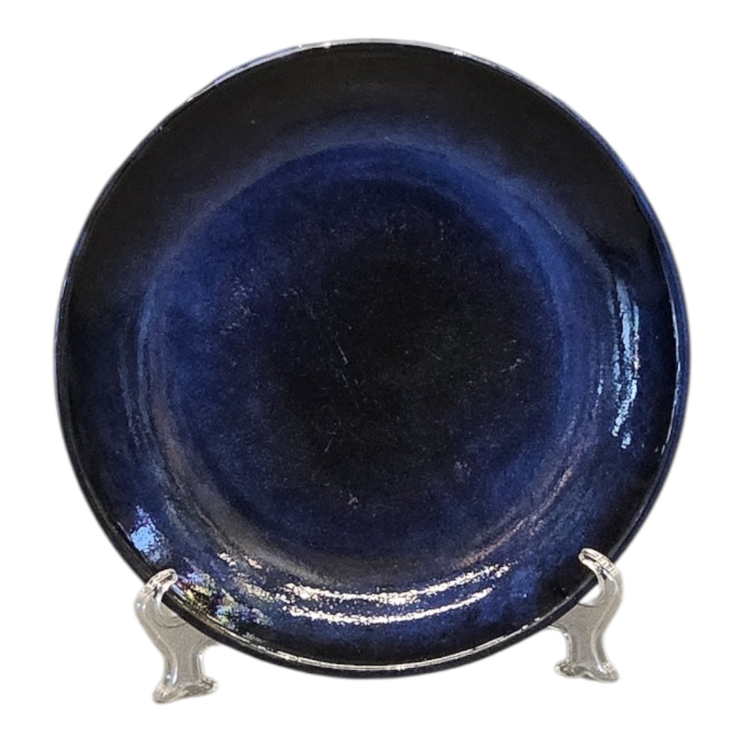 ceramic glossy blue plate