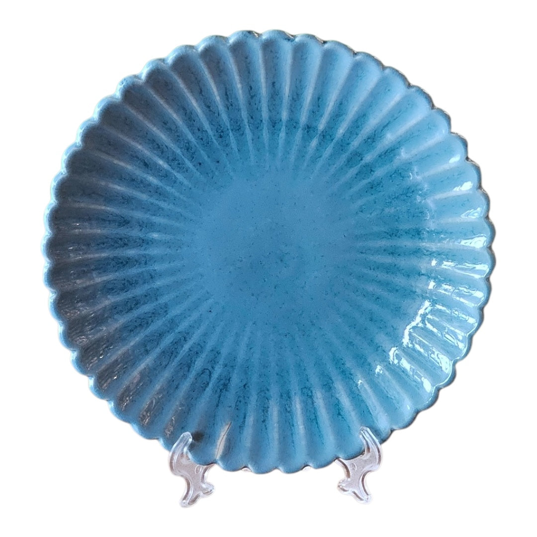 ceramic sky blue plate
