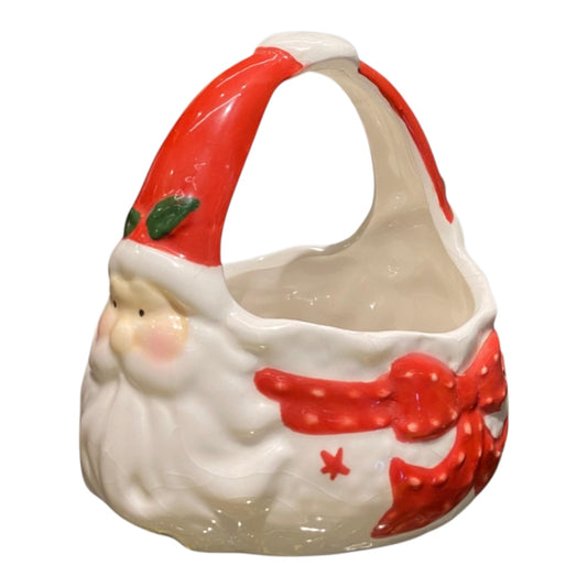 ceramic santa basket